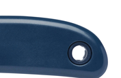 The product does not only look handy. Its small, rounded handle actually fits very well in your hand. What's more: the slider is fitted with grooves so that your thumb doesn't slip.