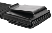 The BELT HOLSTER can be attached to your belt in two ways: by clip-on or velcro fastener. Velcro is recommended for belts; the clip can also be used on many other areas of your clothing, such as your trouser pocket.