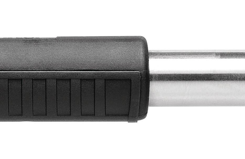 The middle element is made of stainless steel; all other components are made of a particularly hard plastic. Protection caps on the cutting head and stainless secured screws also contribute to durability and high weather resistance.