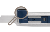 While working, a cutting tool – or parts of it – can sometimes get lost. But only for a short while. The metal detectable plastic and distinctive blue colour ensures you'll find it again fast.