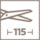 Cutting edge length (115 mm)