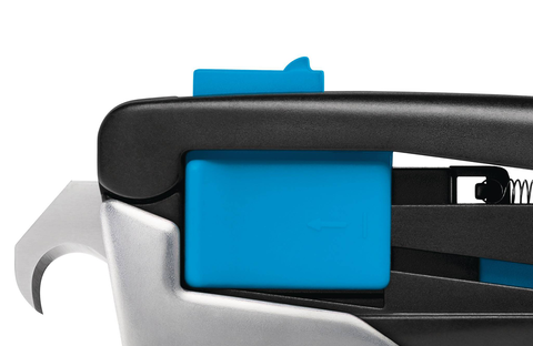 Con la destra? Con la sinistra? Dall'alto? Non importa come si desidera sbloccare la lama, SECUPRO MAXISAFE è sempre pronto. La sua slitta a 3 lati consente un maneggio piacevole e variabile.