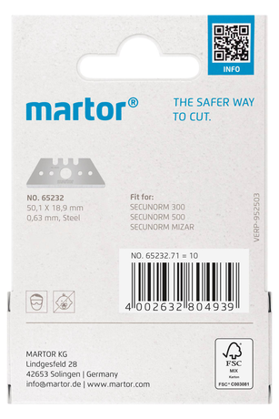 LAME TRAPÉZOÏDALE N° 65232 POS