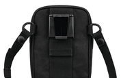 With the (detachable) strap, the BELT HOLSTER XXL becomes a shoulder bag. Or a hip bag, just as you like. Alternatively, use the Velcro fastener or clip – and attach the bag directly to your belt or trousers.