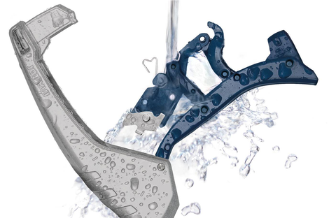 Extra tough dirt is also no problem! Open the lever downwards to expose the components. Everything can now be cleaned as required, e.g., with compressed air, water or acetone. But remove the blade first!