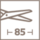 Cutting edge length (85 mm)